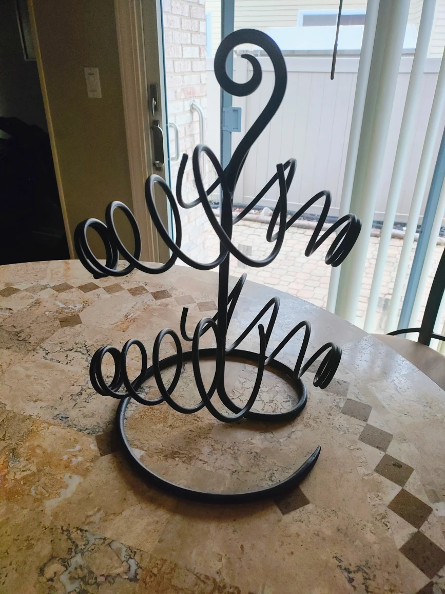 4 Bottle Black Metal Countertop Wine Rack - photo 3