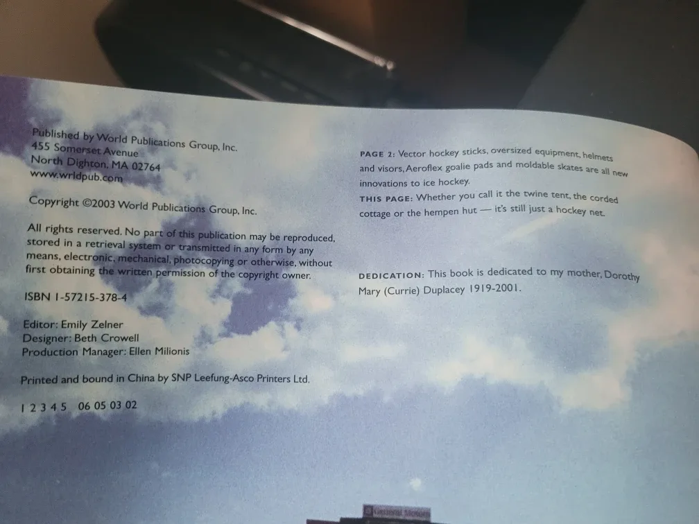 Hockey's Book of Firsts by James Duplacey image indicator(2)