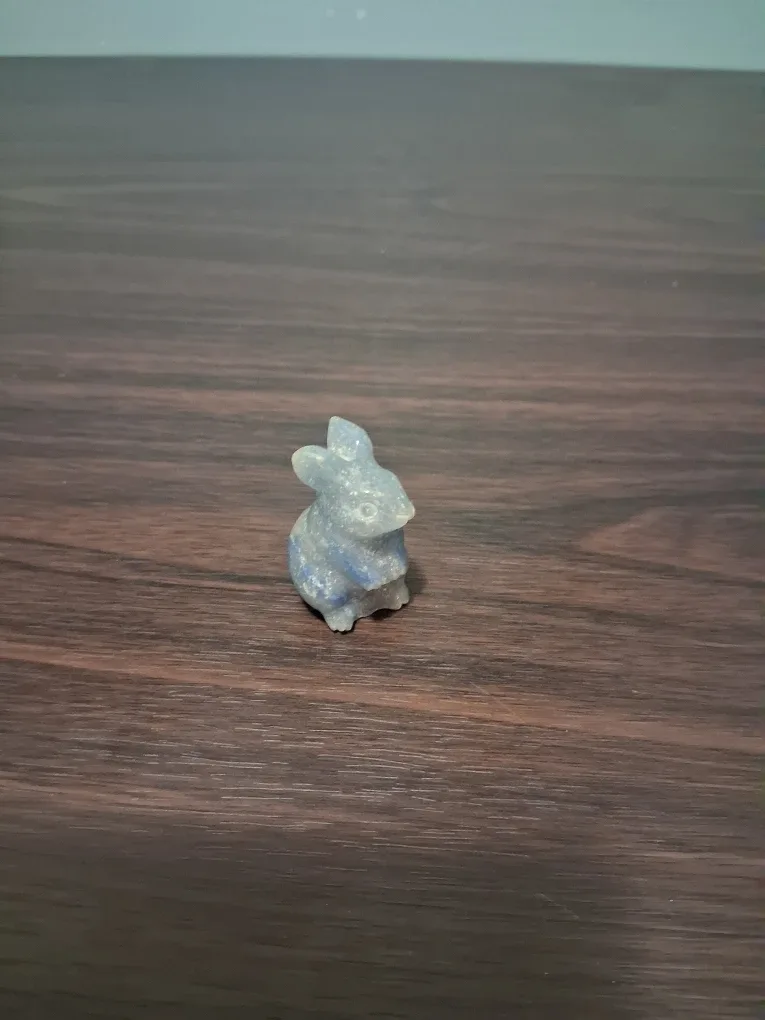 Blue Aventurine Quartz Rabbit Figurine thumbnail