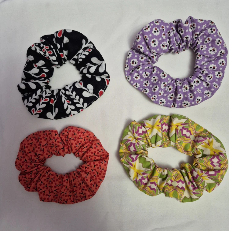 Scrunchies - Assorted Colours & Patterns, 100 % cotton - photo 5