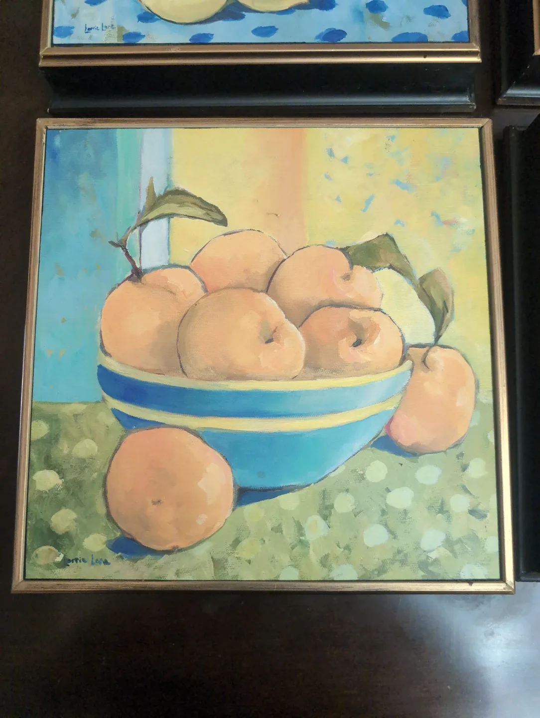 Set of 4 Fruit Still Life Paintings by Lorrie Lane image indicator(2)