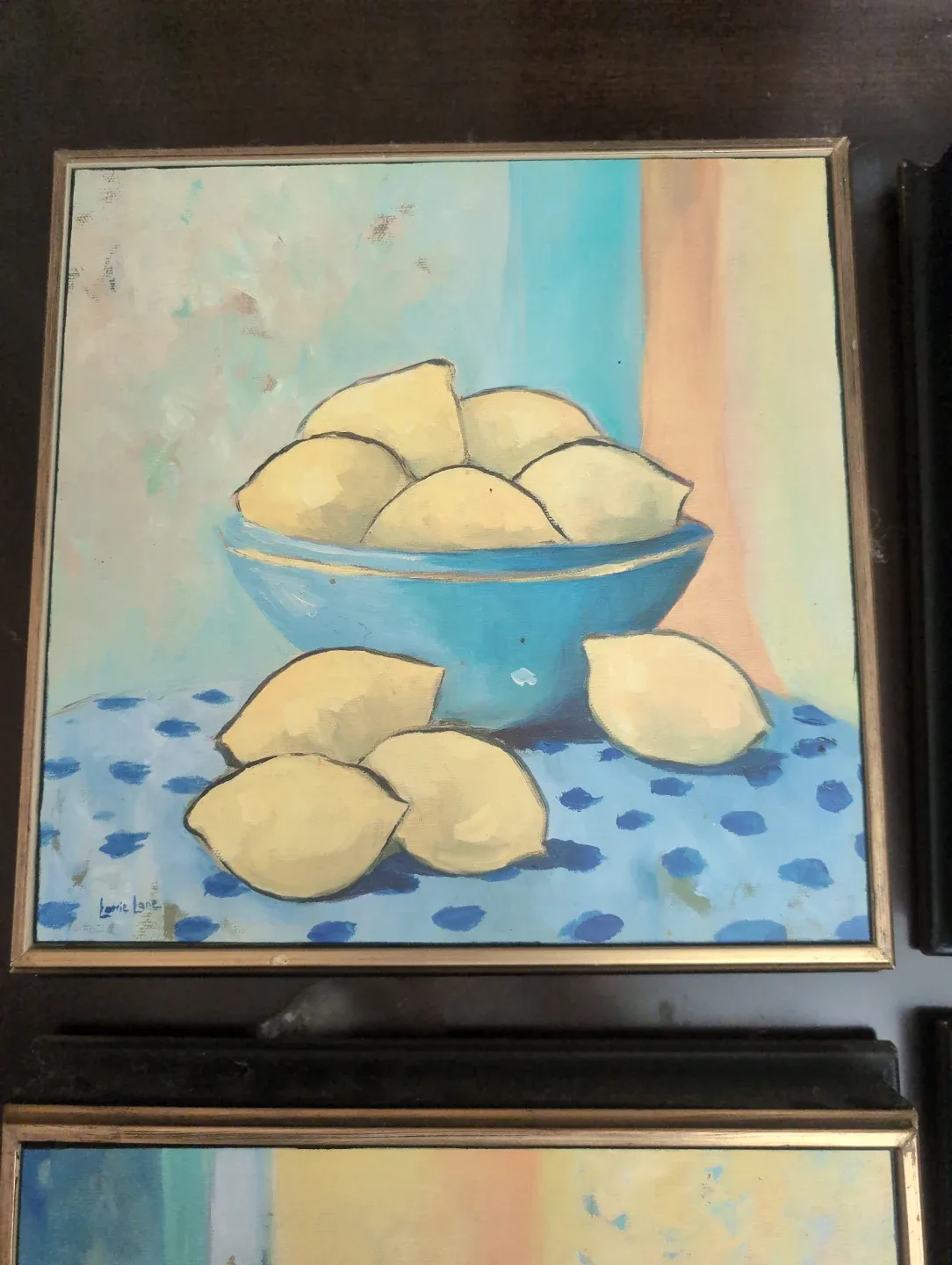 Set of 4 Fruit Still Life Paintings by Lorrie Lane image indicator(5)