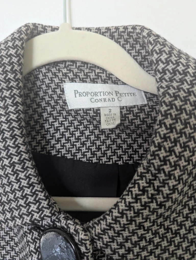 Proportion Petite Conrad C Houndstooth Coat - Size 2 - photo 3