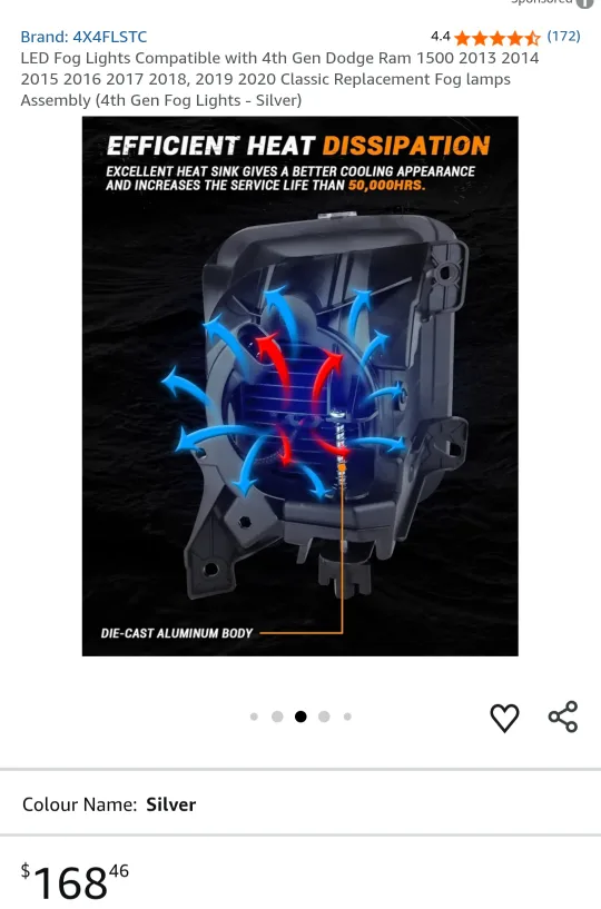 LED Fog Lights Compatible with 4th Gen Dodge Ram image indicator(6)