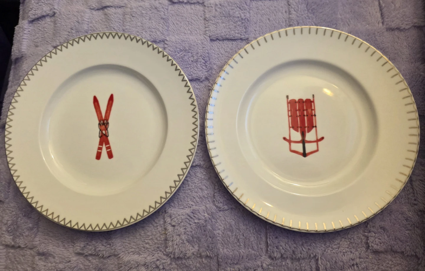 Martha Stewart Holiday Accent Plates - Set of 2