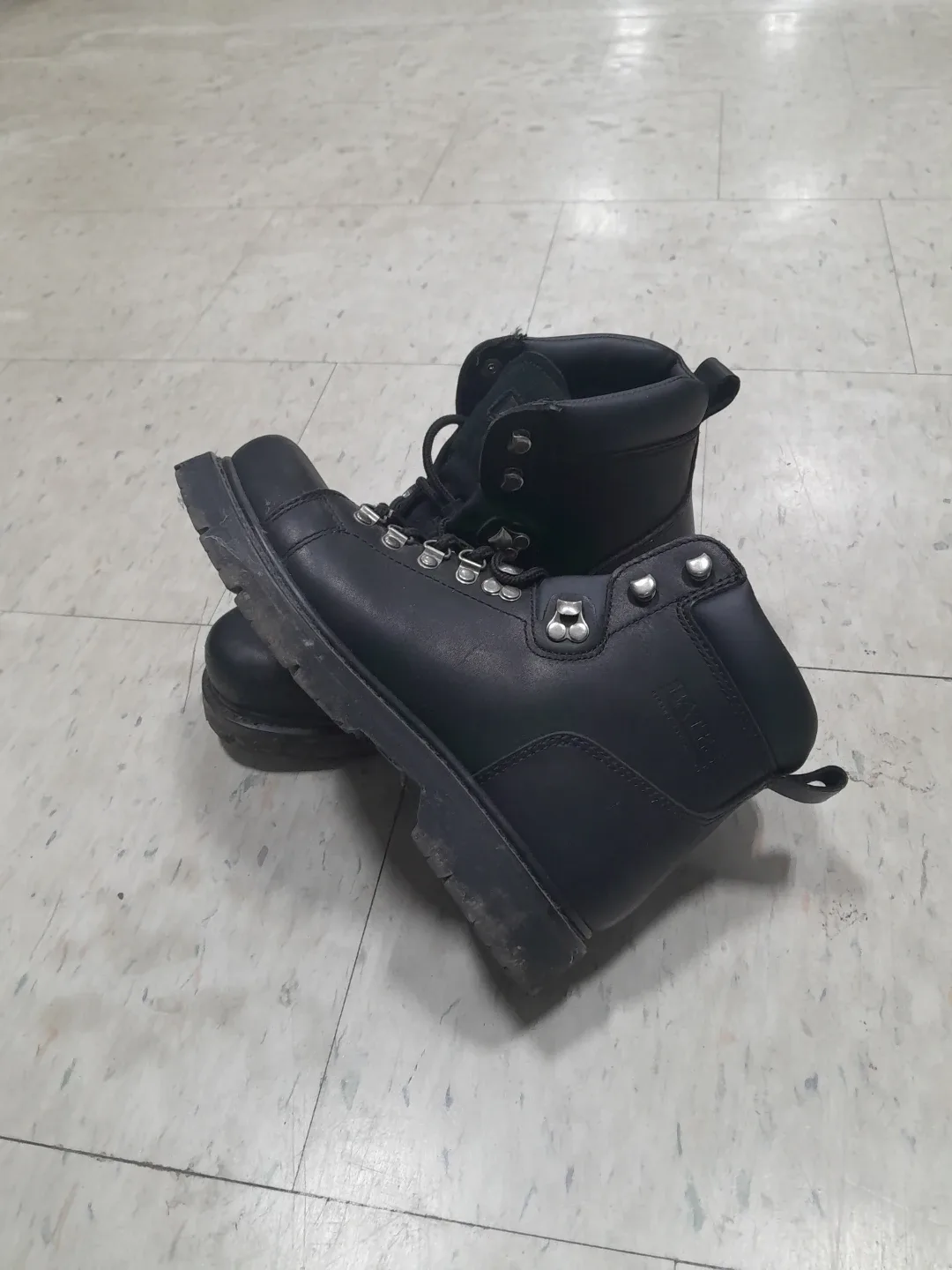 Trafton Men's Black Leather Boots Original Bates Size 8