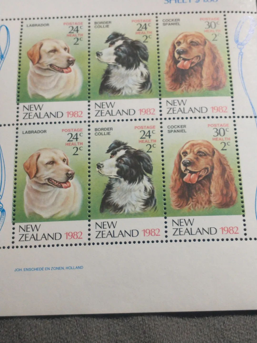 Vintage New Zealand Dog Stamps - 1982 image indicator(2)