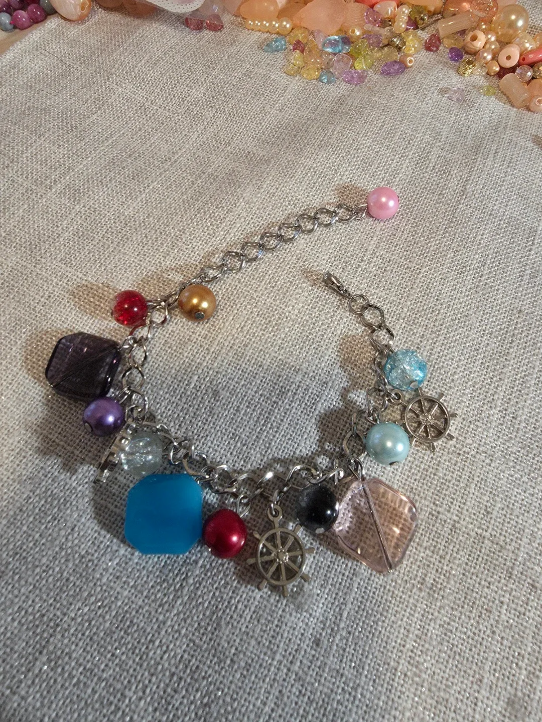 Charm Bracelet - Handmade Silver Chain image indicator(6)