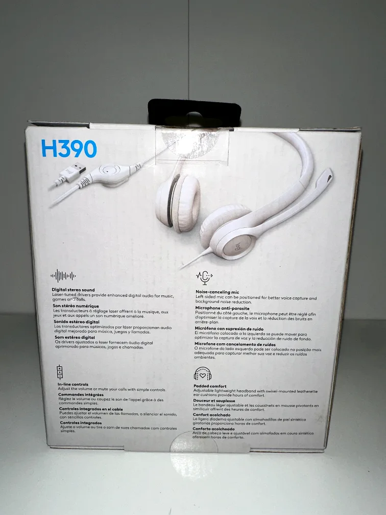 Logitech H390 USB Computer Headset - White image indicator(2)