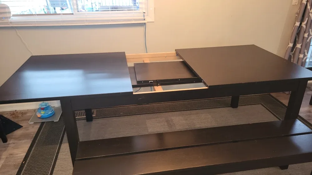 Dining Table with Bench, extendable