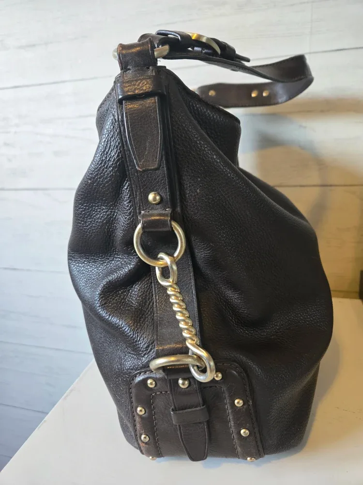Michael Kors Leather Hobo Bag image indicator(3)