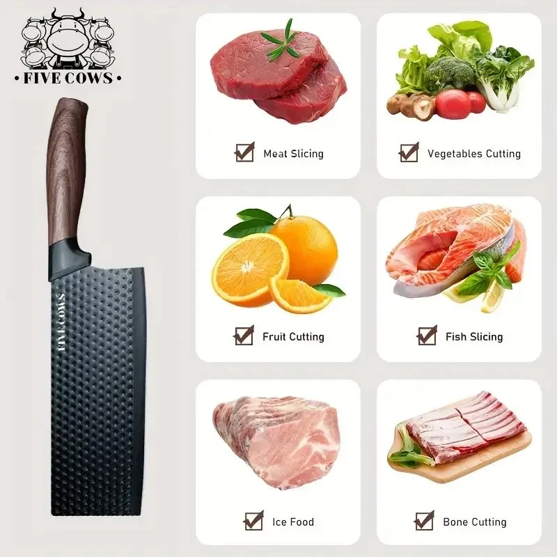 FIVE COWS Kitchen Knife Set - New in Box! image indicator(4)