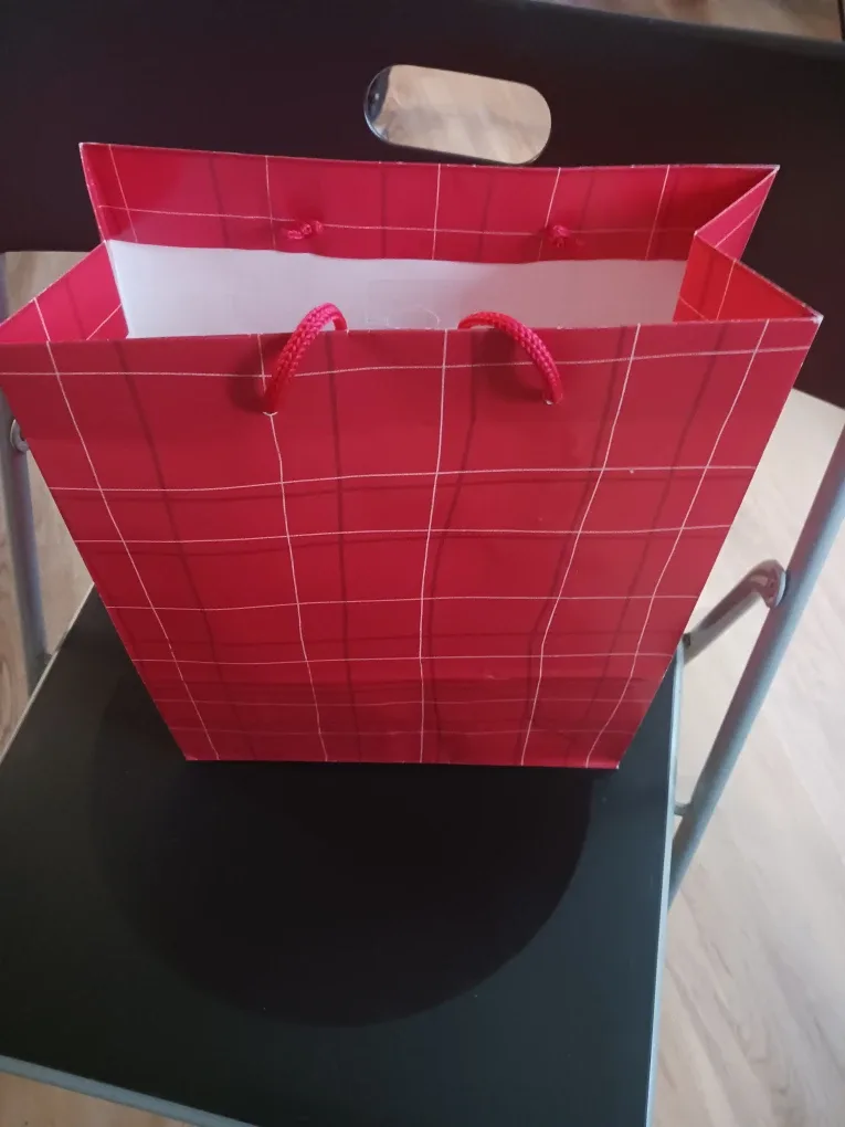 Red Plaid Gift Bag