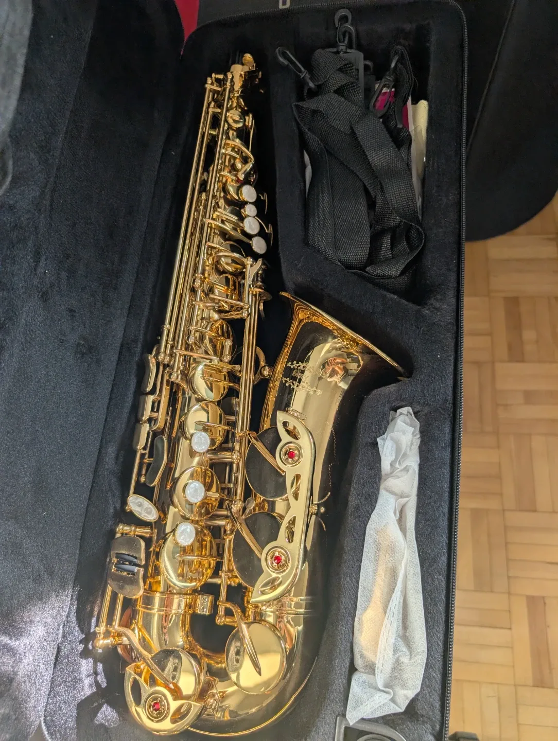 Brand New Glory Professional Gold Lacquer Alto Saxophone thumbnail