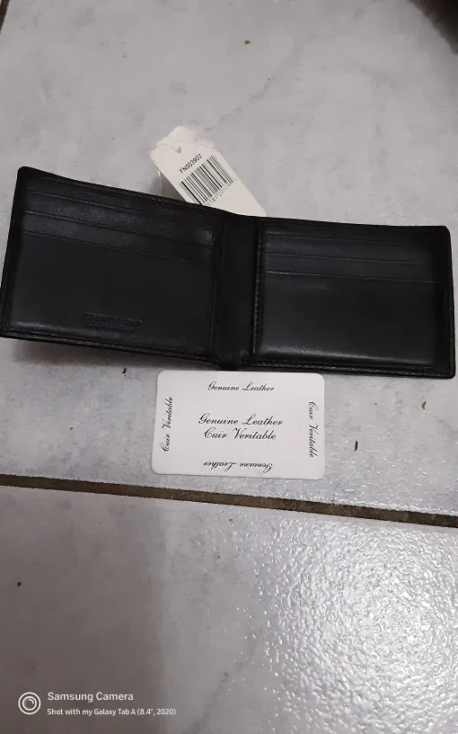 Leather Wallet - Black,  100% Leather