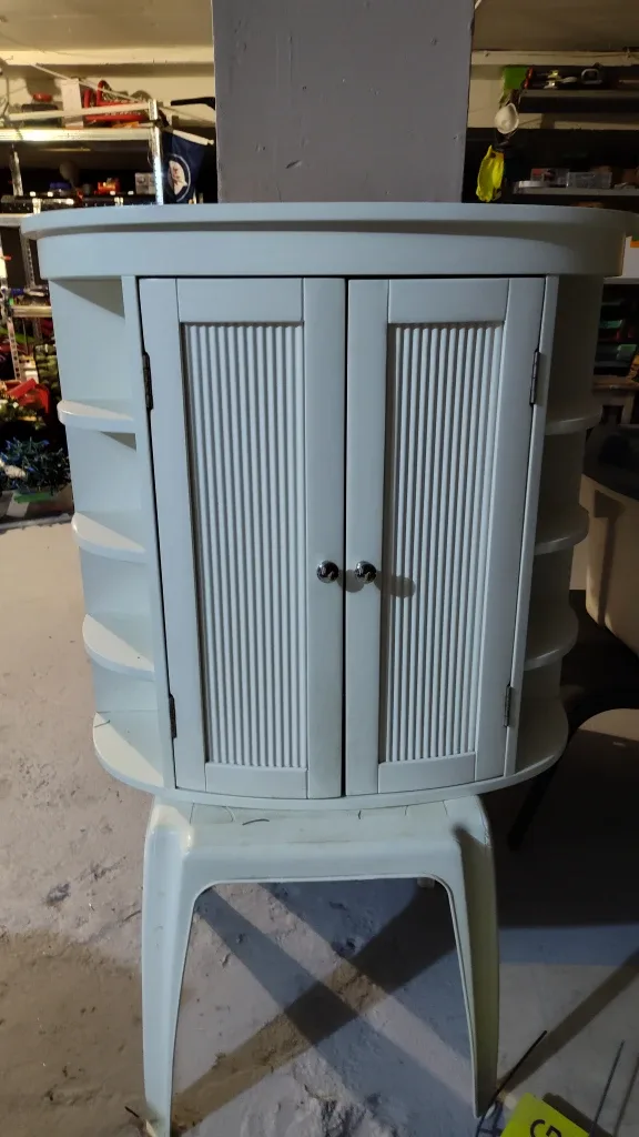 Gorgeous White Round Cabinet!!!