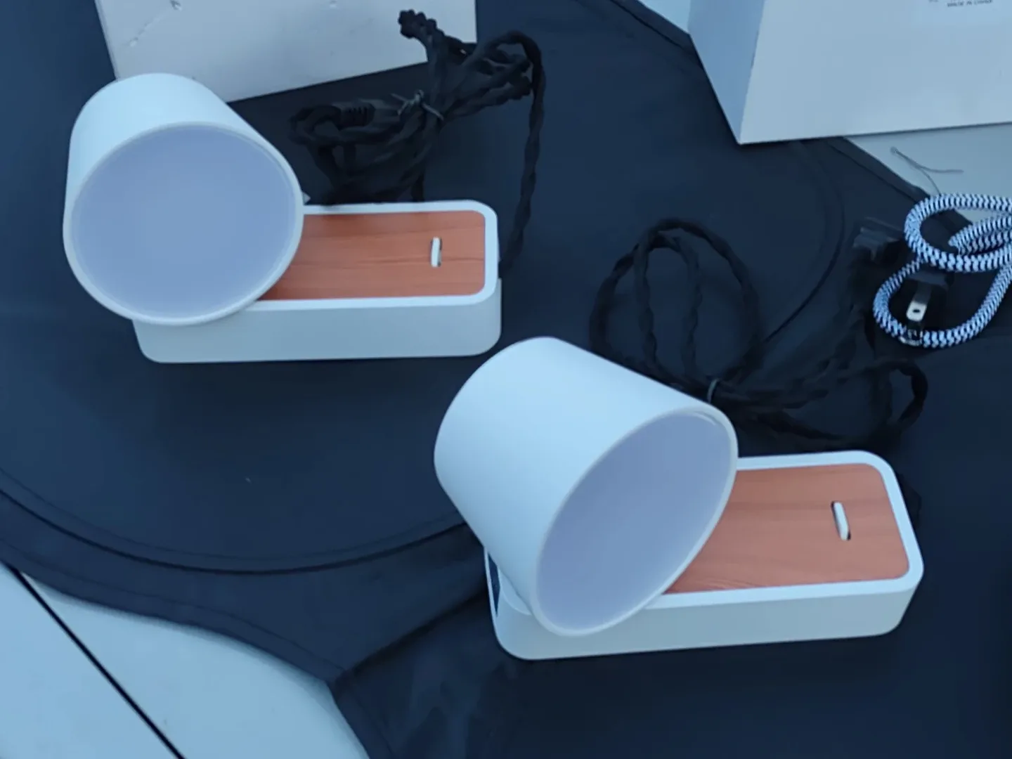 Set of 3 White Table Lamps thumbnail