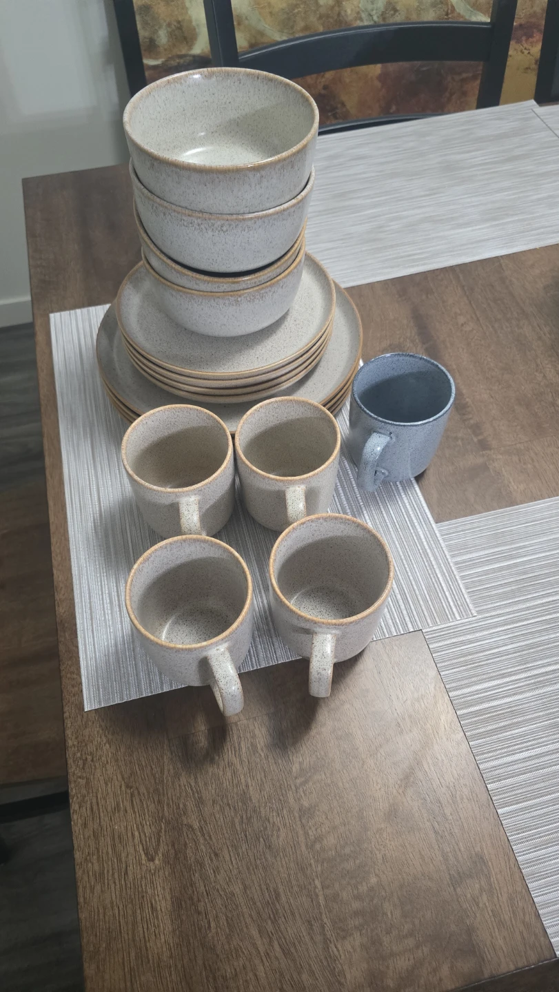 Stoneware Dinnerware Set - Plates, Bowls, Mugs