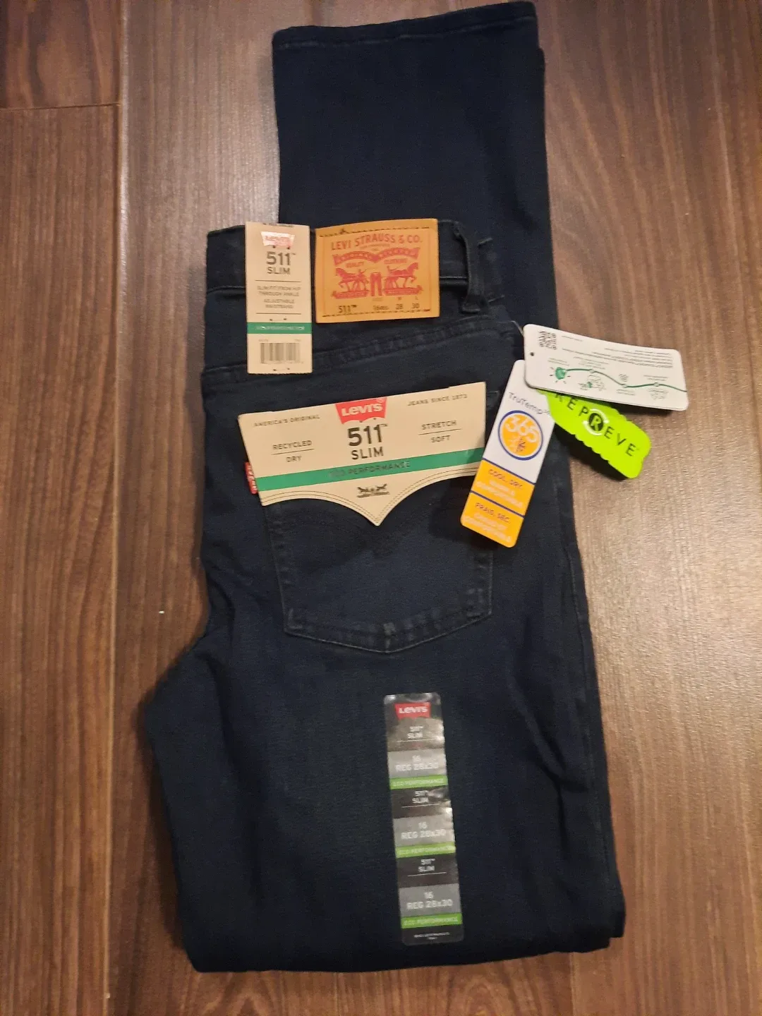 $10 Levis 511 Jeans Boys 16 Slim Blue Denim 28x30