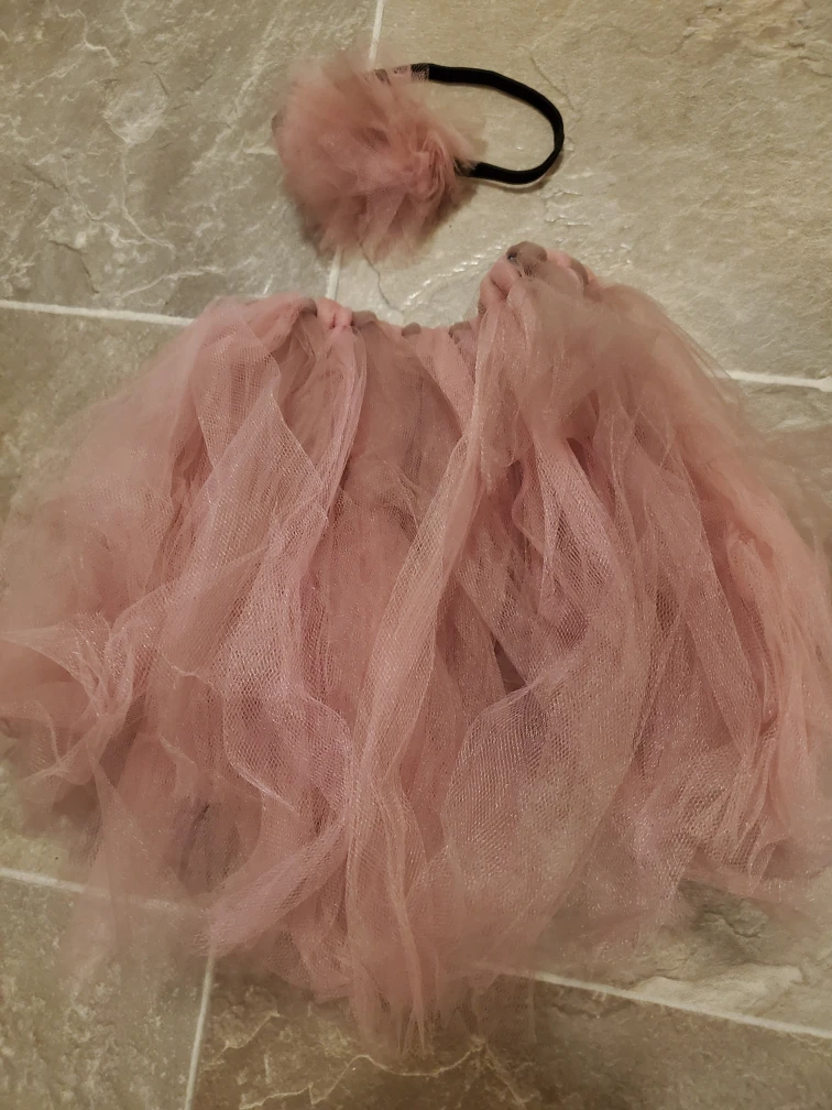 Pink & Grey Tutu Skirts with Headbands