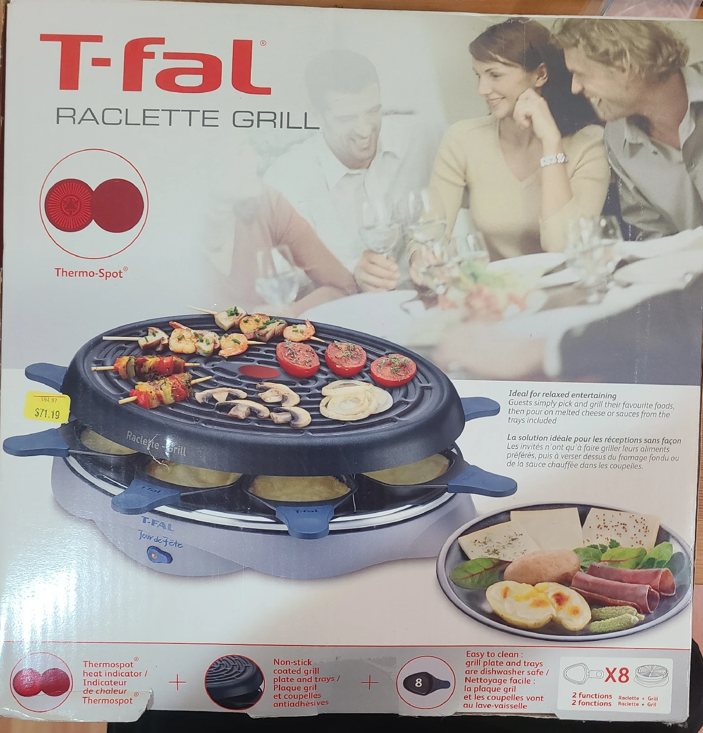 T-fal Raclette Grill - Perfect for Entertaining!