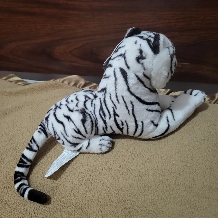 New White & Black Tiger Plush image indicator(2)