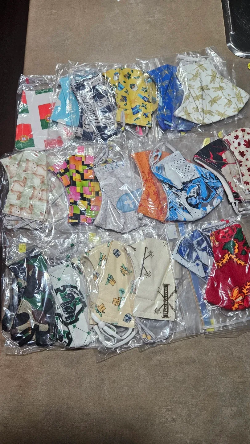 Handmade Fabric Face Masks - Variety of Patterns