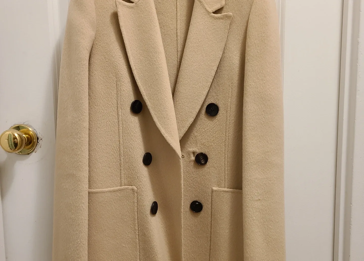 Beige Wool Blend Coat image indicator(2)