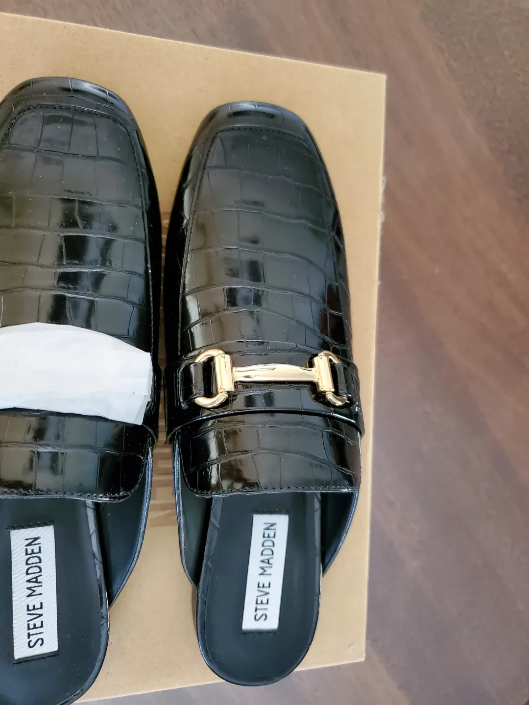 Steve Madden Black Mules, Size 8, New in Box image indicator(2)