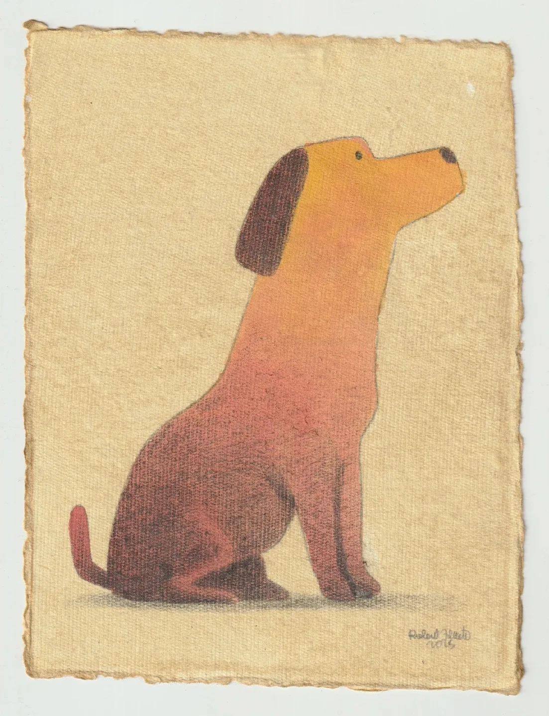Original Dog Watercolor Painting