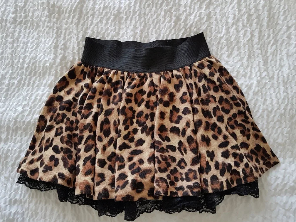 Leopard Print Skirt - Size S/P