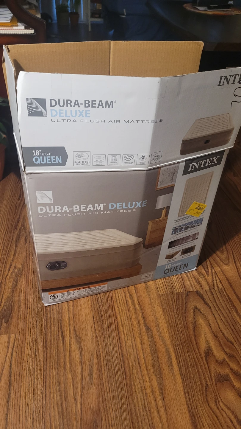Intex Dura-Beam Deluxe Queen Air Mattress - almost New in Box