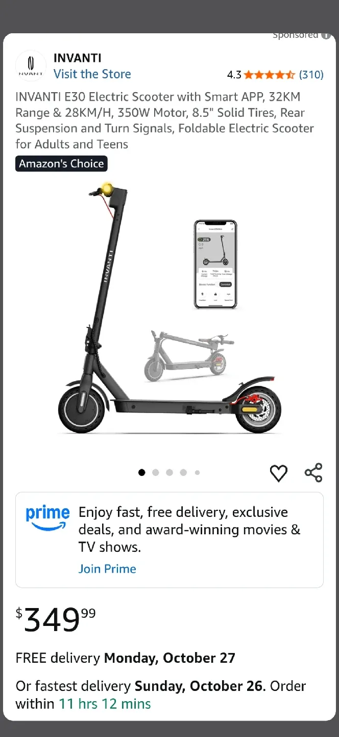 Invanti E30 Electric Scooter image indicator(5)