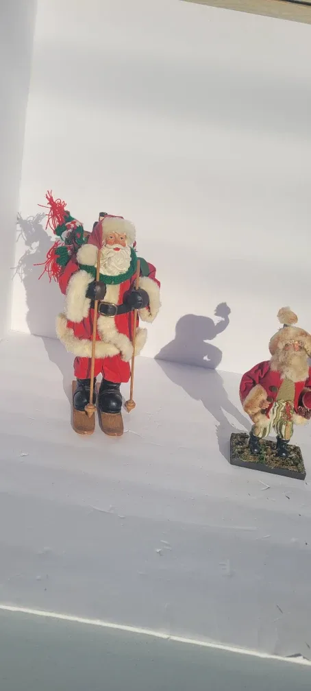 Santa Claus Skiing Figurine