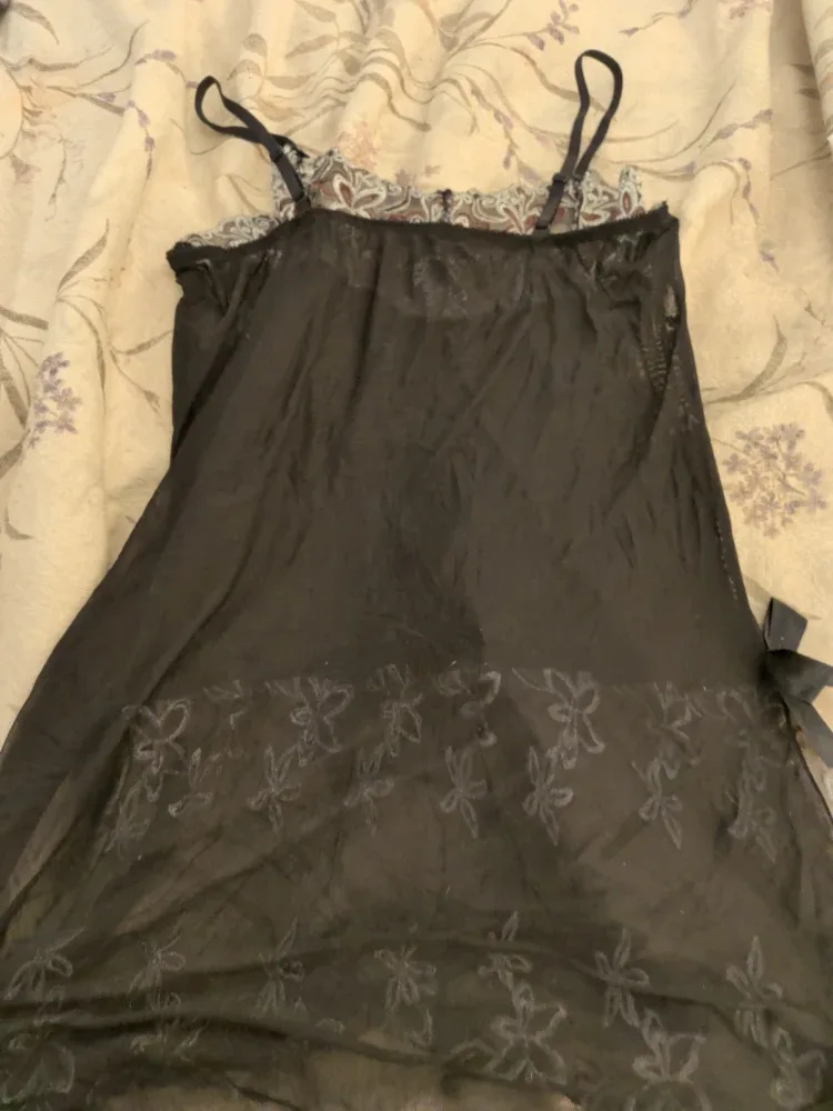 Black Floral Lingerie Slip Dress image indicator(5)