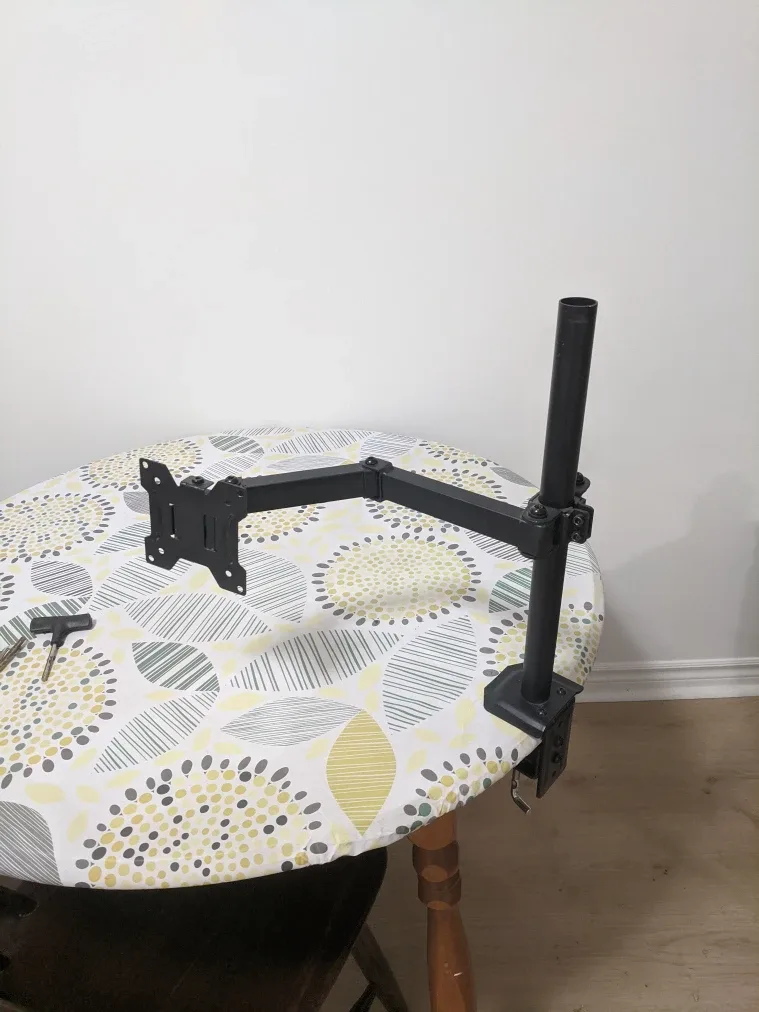 Black Adjustable Monitor Desk Mount image indicator(3)