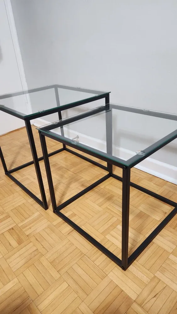 Glass Nesting Coffee Tables set (2 new pcs)