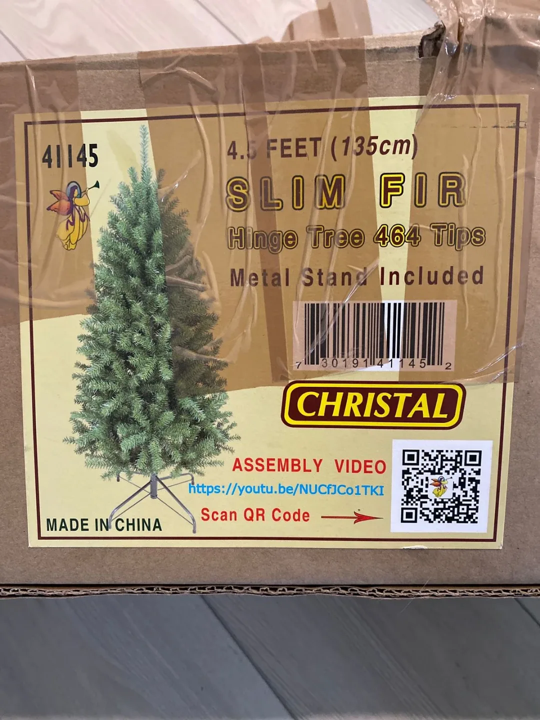 Christal 4.5 ft Slim Fir Christmas Tree image indicator(2)
