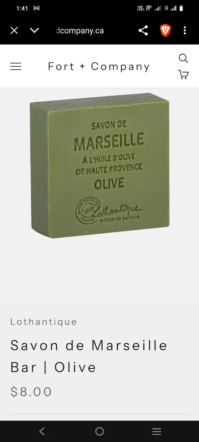 Lothantique Savon de Marseille Olive Bar Soap - photo 2