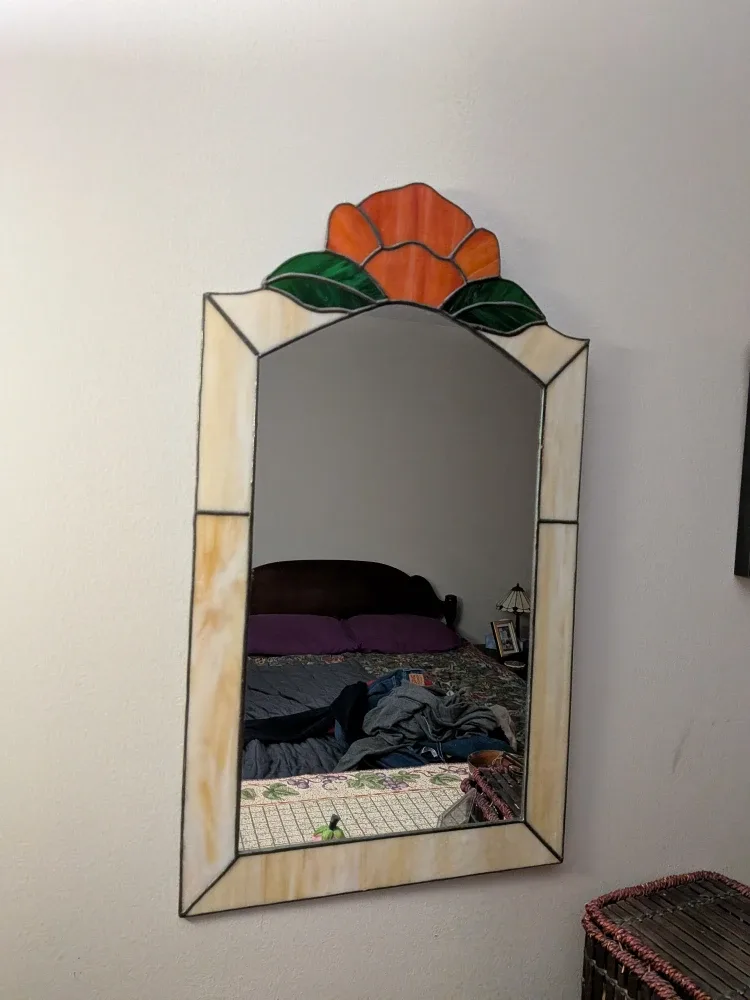 Stained Glass Rose Mirror image indicator(2)