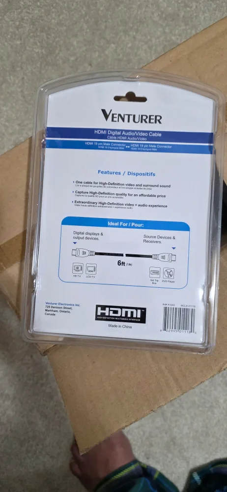 New Venturer 6ft HDMI Cable image indicator(4)