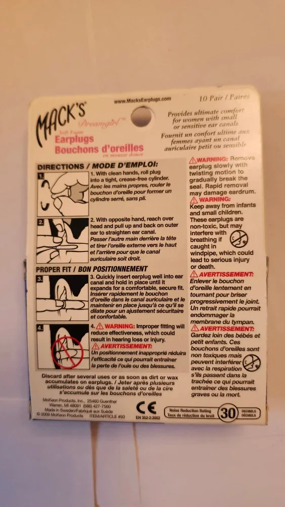 Mack's Dreamgirl Soft Foam Earplugs - 10 Pair image indicator(2)