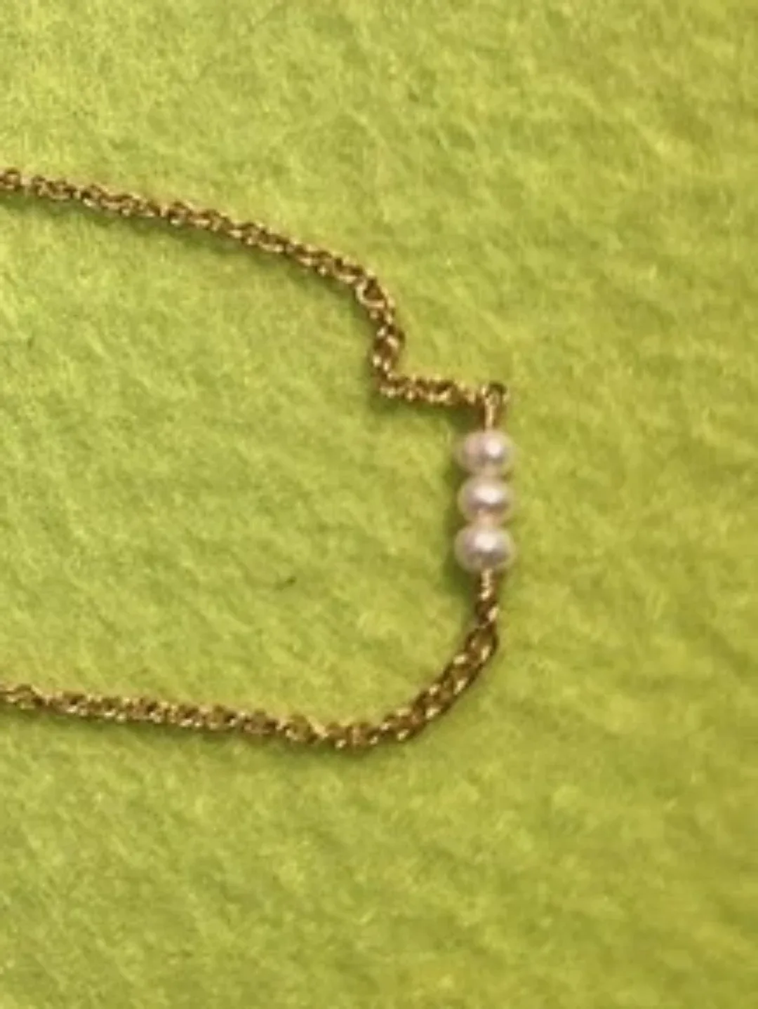 Gold & Pearl anklet 14k gold filled thumbnail