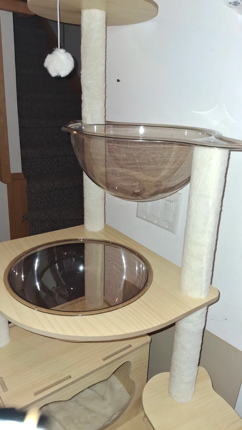 Cat Tree with Scratching Post & Cat Cave image indicator(3)