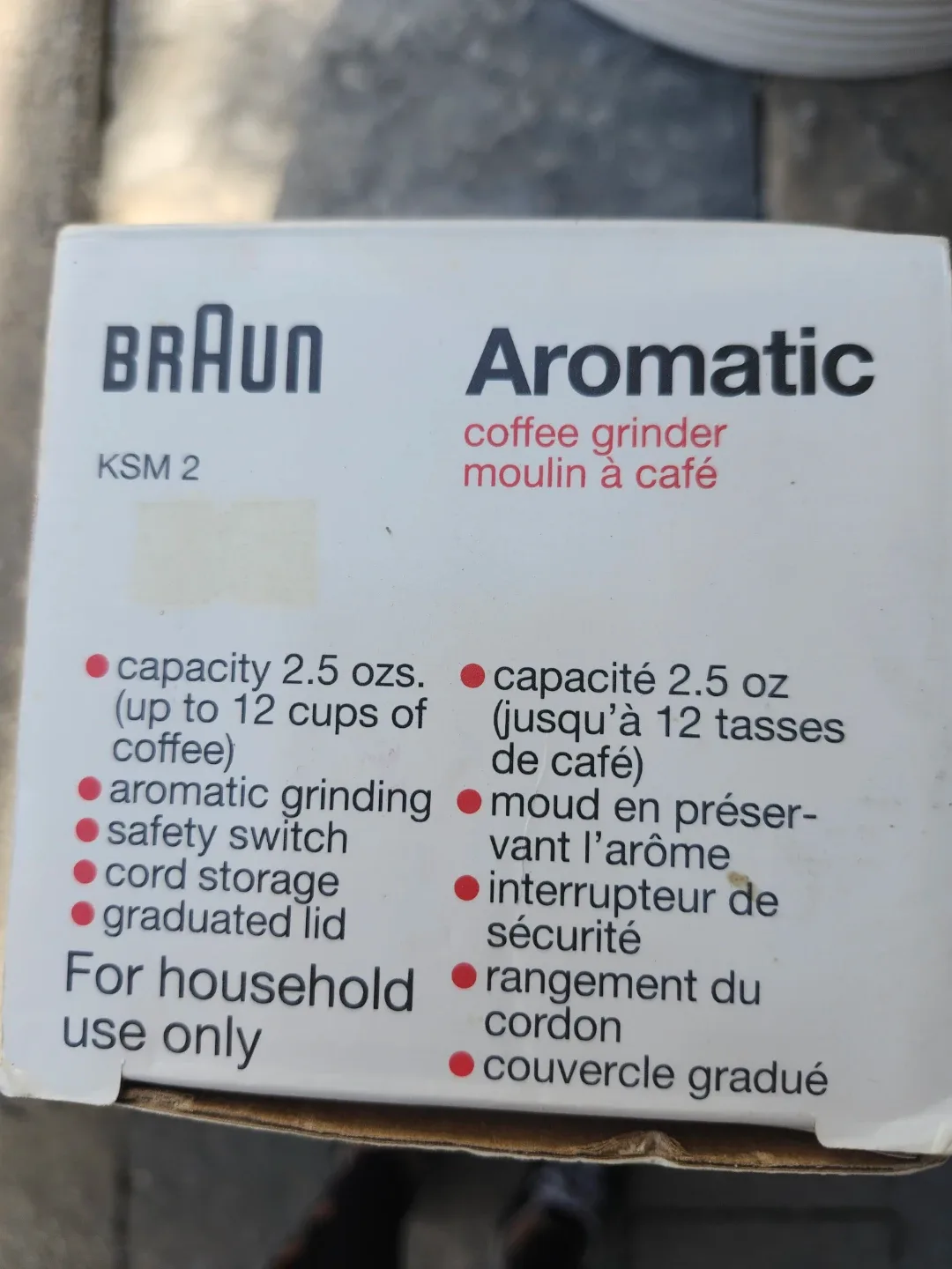 Braun KSM 2 Aromatic Coffee Grinder image indicator(3)