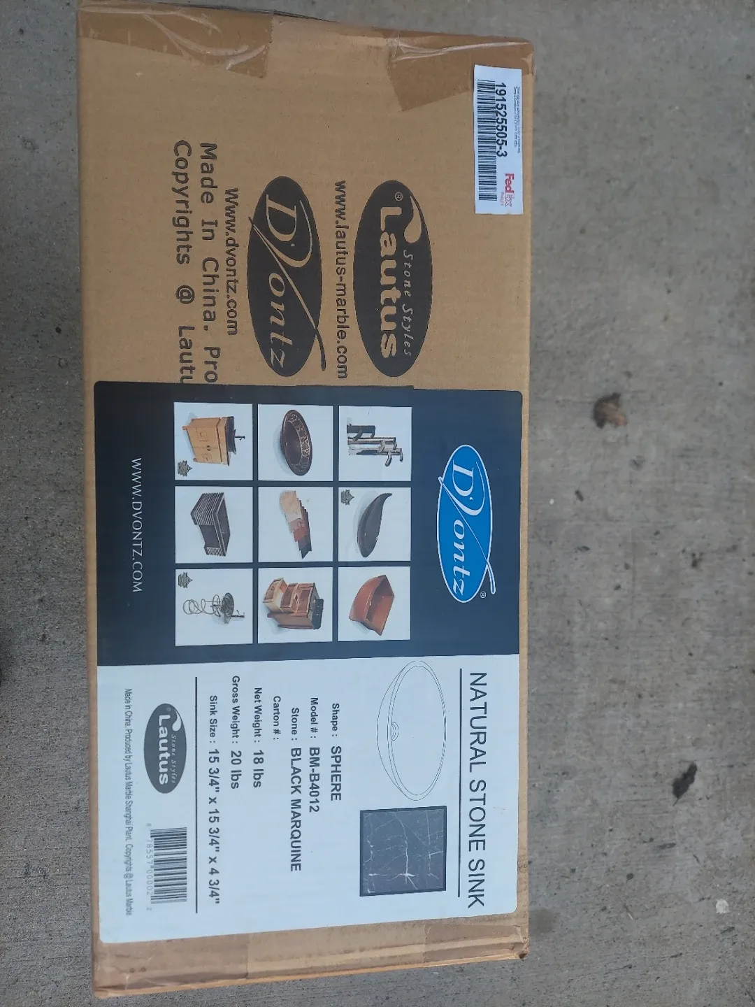 D'vontz Black Marquina Natural Stone Sink image indicator(4)