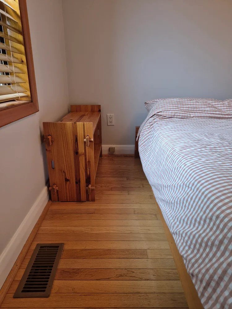 4 x Low Shelf Units, Artisan-Made, Solid Wood, Vintage image indicator(5)