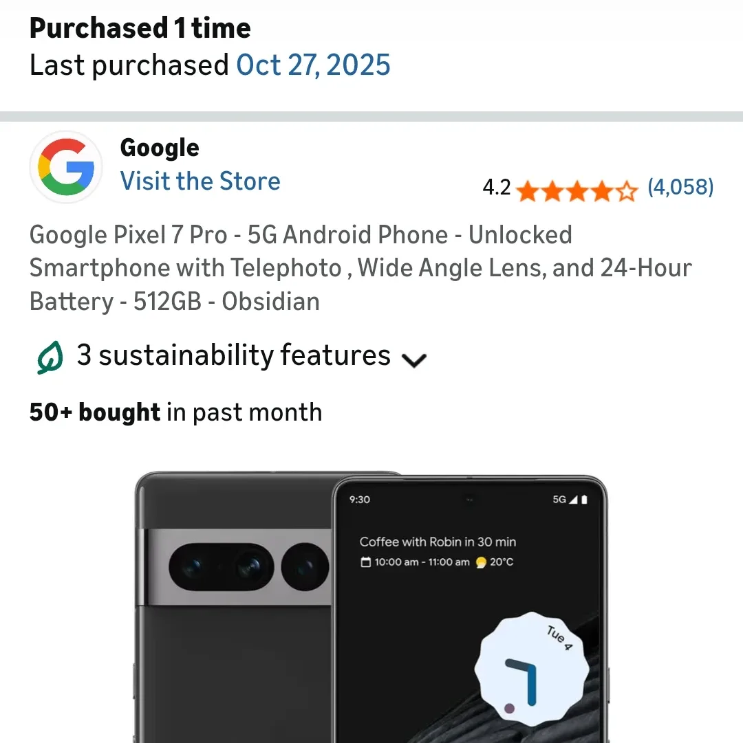 Google Pixel 7 Pro 512 GB - Obsidian