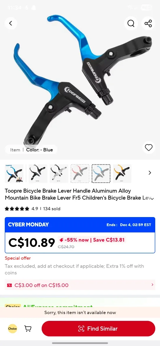 Tektro front brake caliper and both rear and front brake levers image indicator(5)