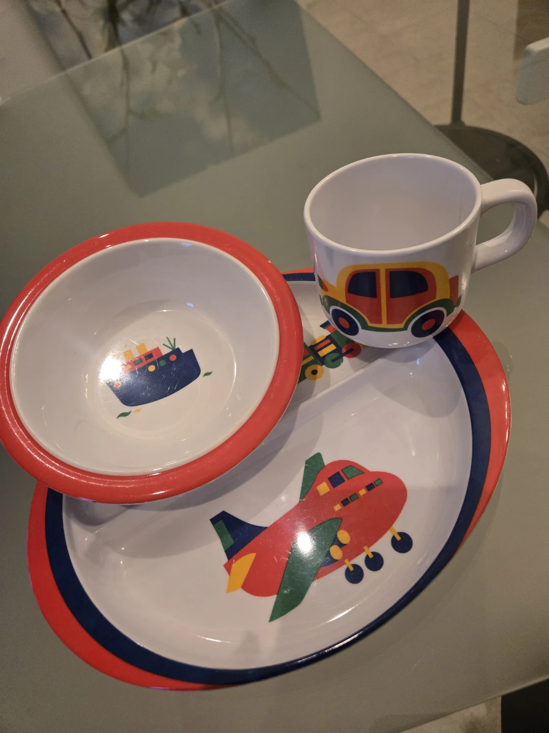 Kids Divided Plate, Bowl, and Mug Set - photo 3